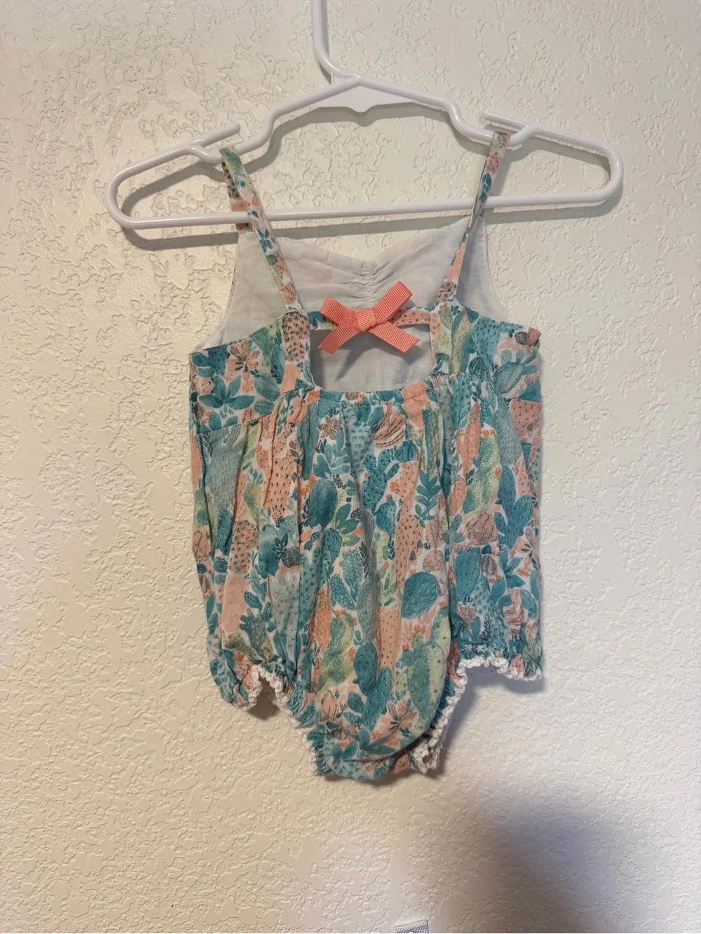 Piper & Posie Baby Girl Cactus Bubble One Piece Cotton 3-6 Months